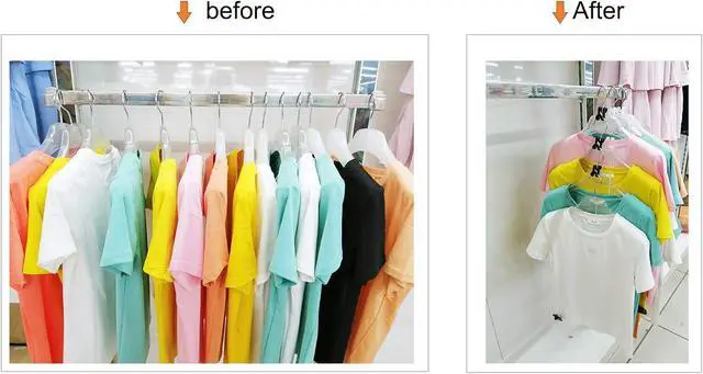 Alt view image 3 of 7 - 60 Pcs Clothes Hanger Connector Hooks, Mini Cascading Hanger Hooks for Velvet Huggable Hangers, Wooden Hangers, Heavy Duty Space Saving for Closet (Clear)