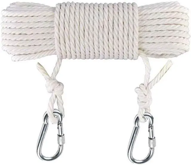 Main image of 50 Ft Clothesline Long Clothes Line, Cotton Clothesline Rope Laundry Line Rope Craft Drying Rope Adjustable forCamping Travel & Home Use DIY Rope as Candle Replacement Wick Laundry Line Dryer Rope