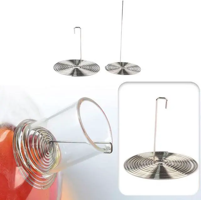 Alt view image 3 of 7 - 8 Pack Glass Teapot Spout Strainer Stainless Steel Loose Leaf Tea Drain Strainer Tea Pot Pouring Filter for Glass Teapot with Removable Infuser Stovetop Large Tea Pot Blooming Tea Kettle