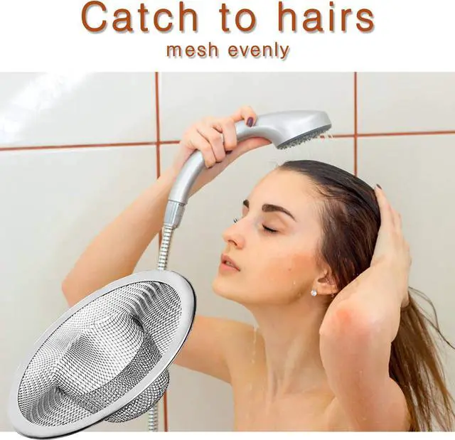 Alt view image 6 of 7 - 4pcs Heavy Duty Stainless Steel Kitchen Sink Strainer, 2.75" Top / 1" Mesh Metal Sink Strainer,Perfect for Kitchen Sink/Bathroom Bathtub Wash basin Floor drain balcony Drain Hole, Utility
