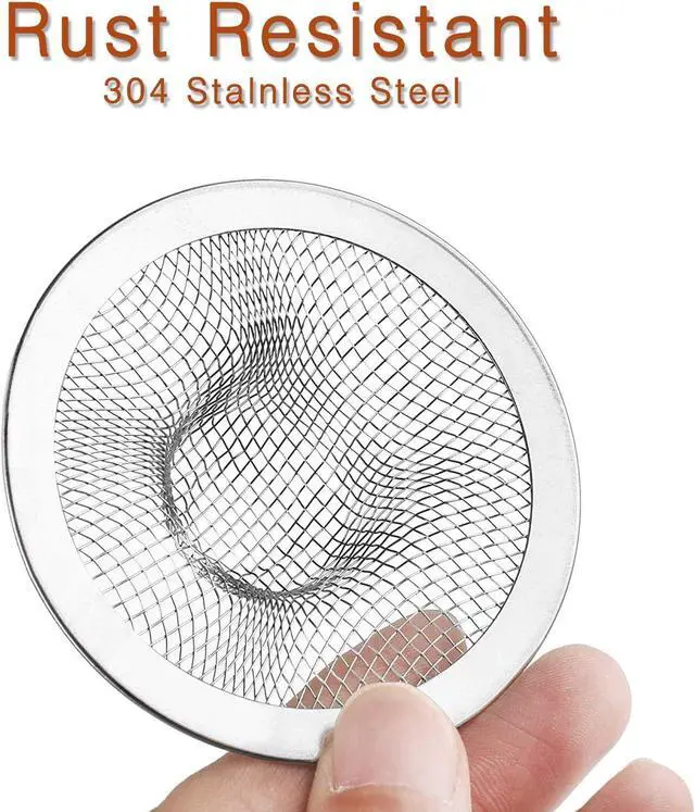 Alt view image 7 of 7 - 4pcs Heavy Duty Stainless Steel Kitchen Sink Strainer, 2.75" Top / 1" Mesh Metal Sink Strainer,Perfect for Kitchen Sink/Bathroom Bathtub Wash basin Floor drain balcony Drain Hole, Utility