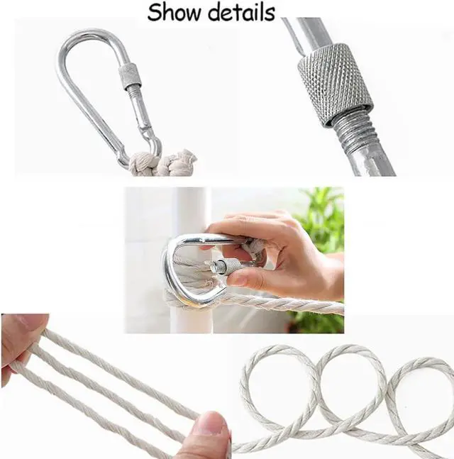 Alt view image 4 of 7 - 50 Ft Clothesline Long Clothes Line, Cotton Clothesline Rope Laundry Line Rope Craft Drying Rope Adjustable forCamping Travel & Home Use DIY Rope as Candle Replacement Wick Laundry Line Dryer Rope