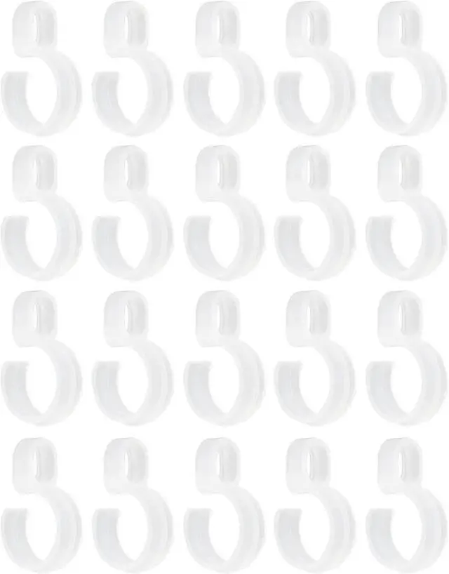 Main image of HEVSTIL 20Pcs Windproof Hanger Clips, 45mm | Anti-Slip, Drying Rack Hooks, Secure Wind Proof Hanger Buckles, For Rod, Closet, and Laundry Organization