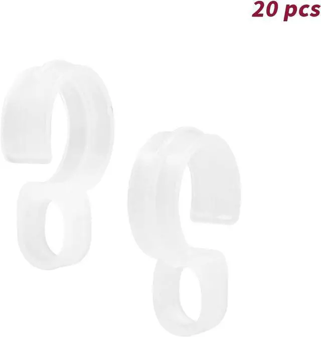 Alt view image 2 of 5 - HEVSTIL 20Pcs Windproof Hanger Clips, 45mm | Anti-Slip, Drying Rack Hooks, Secure Wind Proof Hanger Buckles, For Rod, Closet, and Laundry Organization