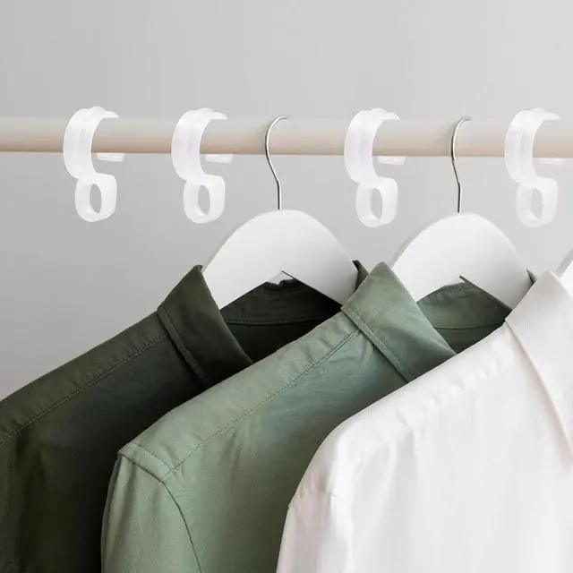 Alt view image 5 of 5 - HEVSTIL 20Pcs Windproof Hanger Clips, 45mm | Anti-Slip, Drying Rack Hooks, Secure Wind Proof Hanger Buckles, For Rod, Closet, and Laundry Organization