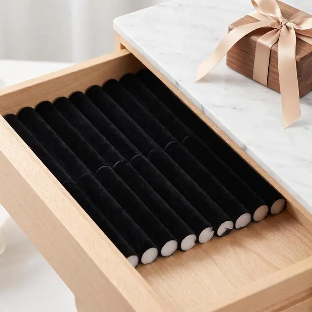 Alt view image 5 of 7 - Ipetboom 8 Pcs Velvet-lined Jewelry Tray Organizer for Drawer Adjustable Holder with Sponge Padding for Earring, Ring, Bracelet, Necklace, Brooch Storage