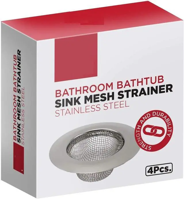 Alt view image 2 of 5 - 4pcs Bathroom Bathtub Sink Mesh Strainer Stainless Steel (Pack of 4)