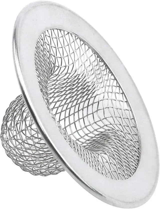 Alt view image 7 of 7 - Antrader 2Pcs Kitchen Sink Strainers,2in Stainless Steel Mesh Round Filters | Bathroom Bathtub Wash Basin Garbage Disposal Basket Filter,Flange Rim Design, Easy to Take Out & Clean