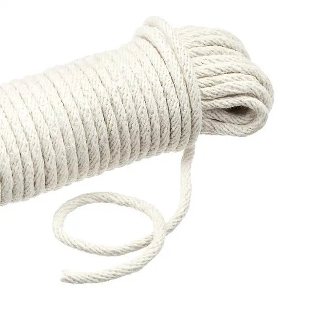 Alt view image 4 of 5 - Amazon Basics Natural Cotton Braided Rope, Strong, Low Stretch, All-Purpose, Clothesline, DIY Projects, Crafting, Indoor & Outdoor Use, 3/16 Inch x 50 Foot (4.5mm x 15m), Off White