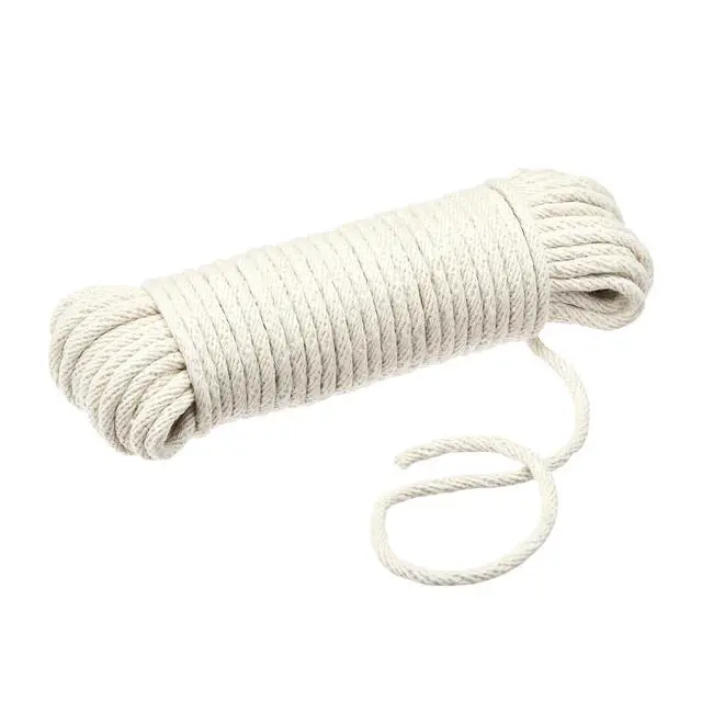 Alt view image 3 of 5 - Amazon Basics Natural Cotton Braided Rope, Strong, Low Stretch, All-Purpose, Clothesline, DIY Projects, Crafting, Indoor & Outdoor Use, 3/16 Inch x 50 Foot (4.5mm x 15m), Off White