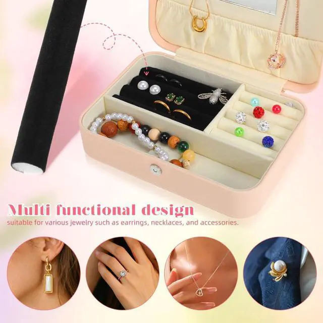 Alt view image 7 of 7 - Ipetboom 8 Pcs Velvet-lined Jewelry Tray Organizer for Drawer Adjustable Holder with Sponge Padding for Earring, Ring, Bracelet, Necklace, Brooch Storage