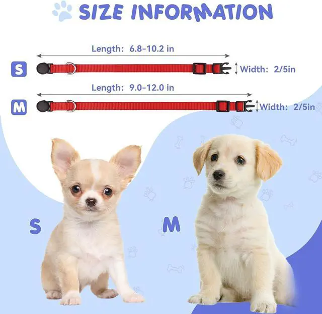 Alt view image 5 of 7 - 20 Pack Puppy Collars for Small Puppies Litter Safety Buckle Soft Nylon Whelping Collars Newborn Puppy Collars for Litter Puppies Collars(S)