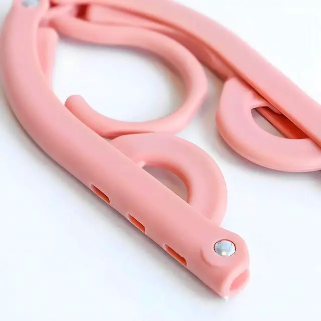 Alt view image 2 of 7 - Travel Folding Hanger Household Multifunctional Portable Hanger (Blue Pink Green Beige)