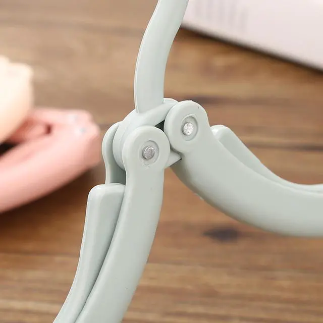Alt view image 6 of 7 - Travel Folding Hanger Household Multifunctional Portable Hanger (Blue Pink Green Beige)