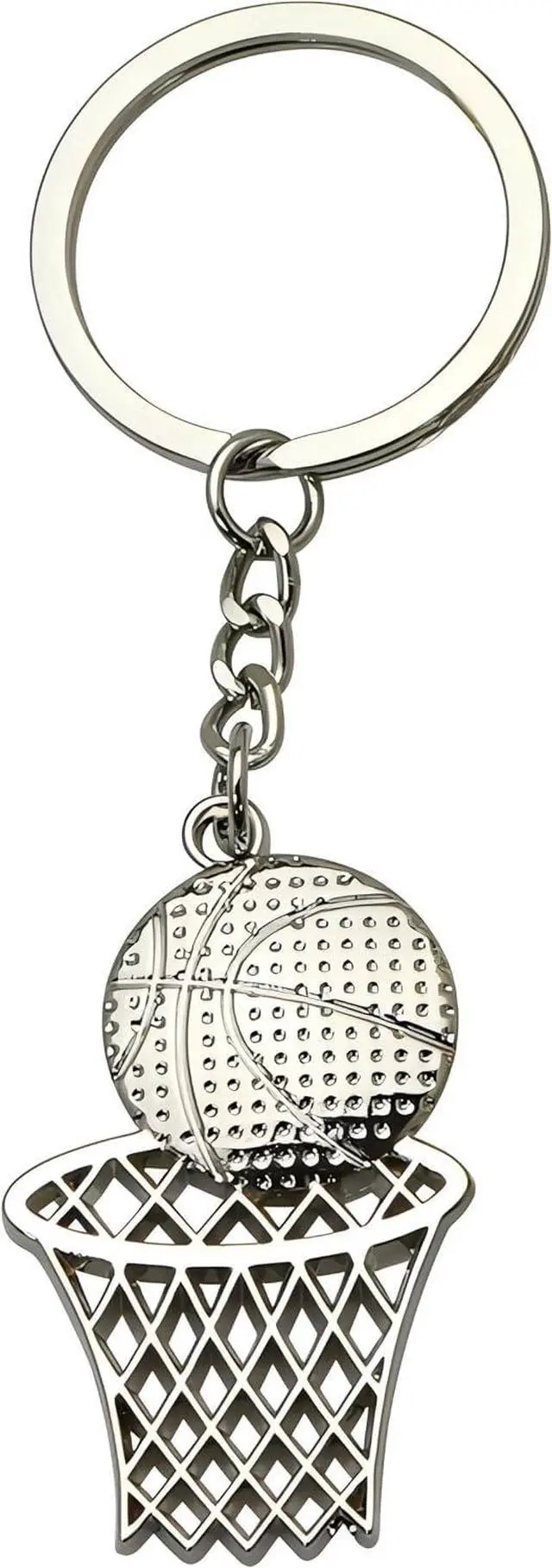 Main image of Basketball Hoop Keychain Sports Ball Pendant Key Ring Bag Mini Cute Gifts for Men Boys Girls Son Daughter Teams