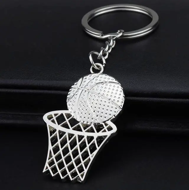 Alt view image 3 of 7 - Basketball Hoop Keychain Sports Ball Pendant Key Ring Bag Mini Cute Gifts for Men Boys Girls Son Daughter Teams
