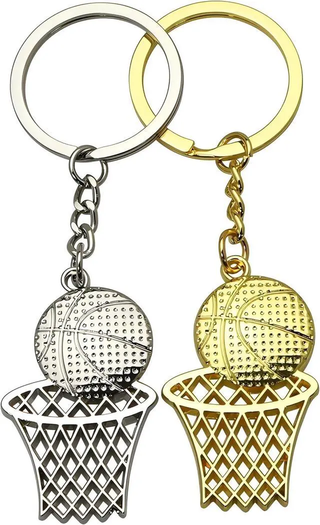 Alt view image 7 of 7 - Basketball Hoop Keychain Sports Ball Pendant Key Ring Bag Mini Cute Gifts for Men Boys Girls Son Daughter Teams