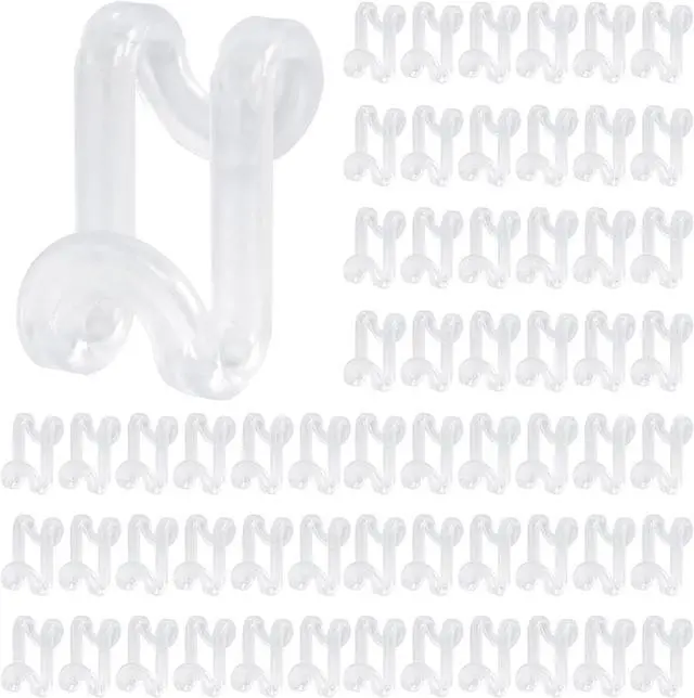 Main image of Hanger Hooks Space Saving, 60 PCS Clothes Hanger Connector Hooks | Closet Space Savers for Hanging Clothes, Clear