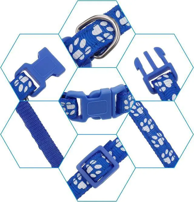 Alt view image 4 of 7 - 12 Pack Puppy Collars for Litter, Adjustable Puppy ID Collars | Soft Nylon Whelping Collars for Newborn Litter Pets