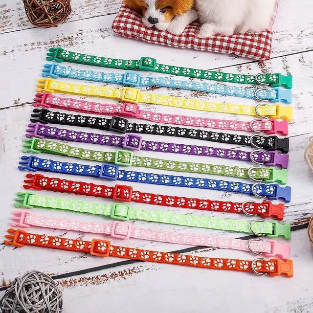 Alt view image 7 of 7 - 12 Pack Puppy Collars for Litter, Adjustable Puppy ID Collars | Soft Nylon Whelping Collars for Newborn Litter Pets