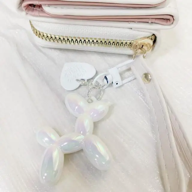 Alt view image 2 of 5 - Jelly Balloon Dog Design Keychain for Women, Cute Girls Key Chain, Car Keys Backpack Purse Charm Accessories