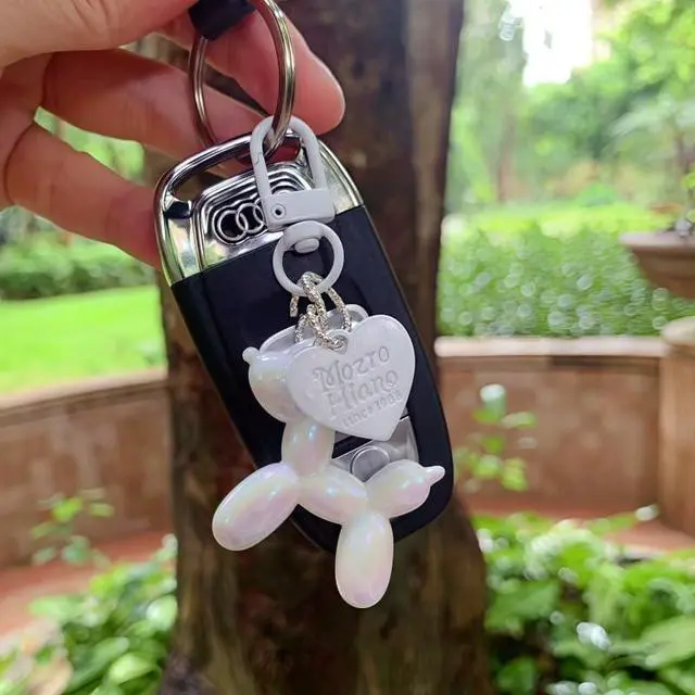 Alt view image 3 of 5 - Jelly Balloon Dog Design Keychain for Women, Cute Girls Key Chain, Car Keys Backpack Purse Charm Accessories