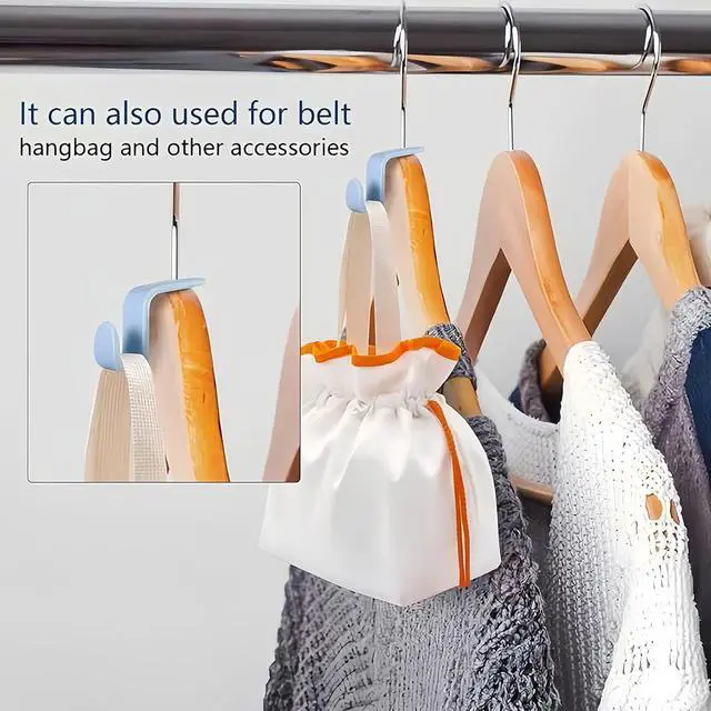 Alt view image 5 of 6 - Space Saving Hanger Hooks, 50pcs, Polypropylene, 5KG Max Capacity, White Closet Hangers for Clothes (50PCS)