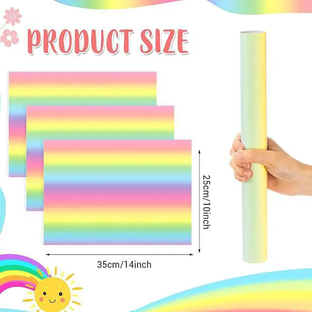 Alt view image 2 of 6 - Fullhawl 60 Pcs Rainbow Paper Placemats, Disposable Rectangular Table Setting Mats for Birthday, Art Party & Summer Fiesta Decor, 10 x 14 Inch