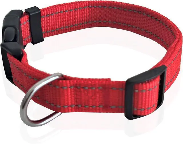 Alt view image 2 of 5 - Adjustable Nylon Dog Collar, Reflective Collar 1 Inch 3/4 Inch 5/8 Inch Wide, for Large Medium Small Dogs