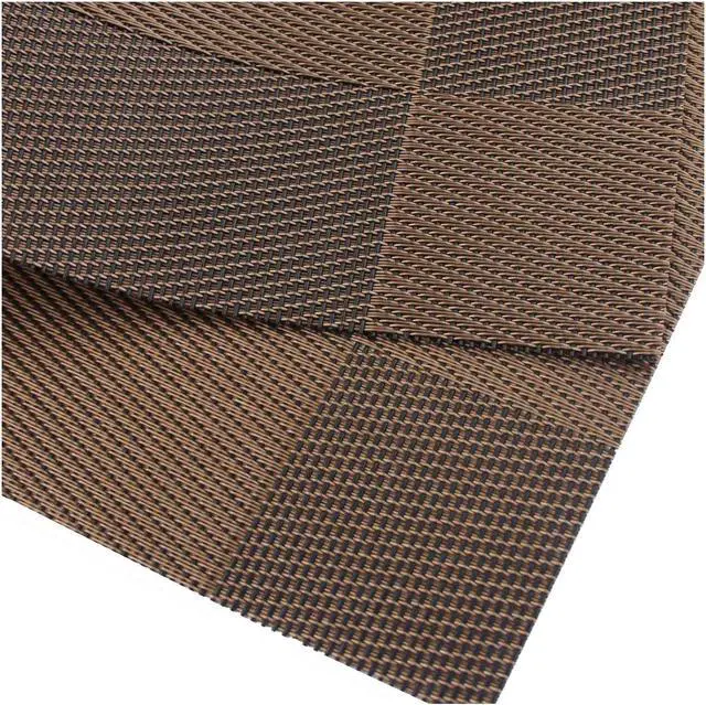 Alt view image 6 of 7 - PIGCHCY Place Mats Heat-Resistant Non Slip Placemats Washable Easy to Clean Woven Vinyl Placemats for Dining Table (Set of 4, Brown)