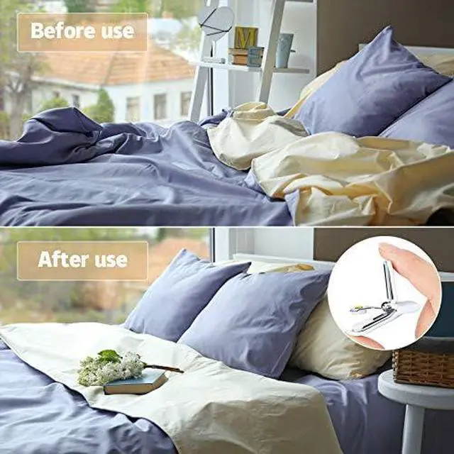 Alt view image 4 of 6 - 12 Pcs Padded Comforter Clips White Duvet Clips Padded Blanket Fasteners | Secure Bedding, Preventing Comforters from Shifting Inside Duvet Cover, Strong Hold Blanket, Quilt Fastener, Quickly Install