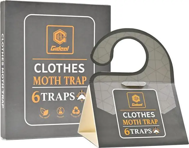 Main image of GIDEAL Moth Traps, Pantry Moth Trap for House, Moth Balls for Clothes, House, Carpet, Cupboard 6 Pack (Clothes Moth Trap)