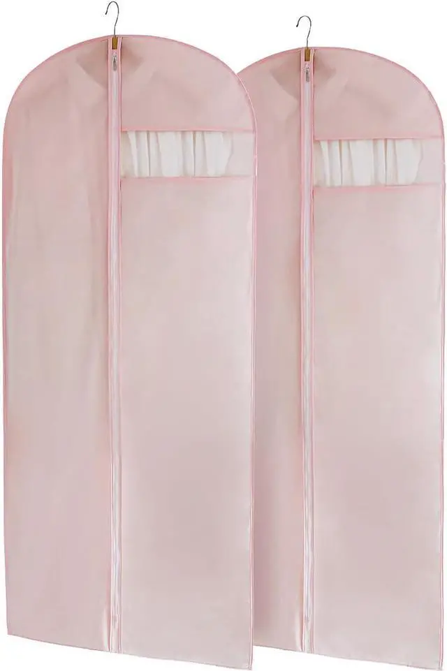 Main image of Suit Bag for Storage and Travel, 50"Garment Bags for Hanging Clothes,2Pcs | Transparent window, Easy to identify