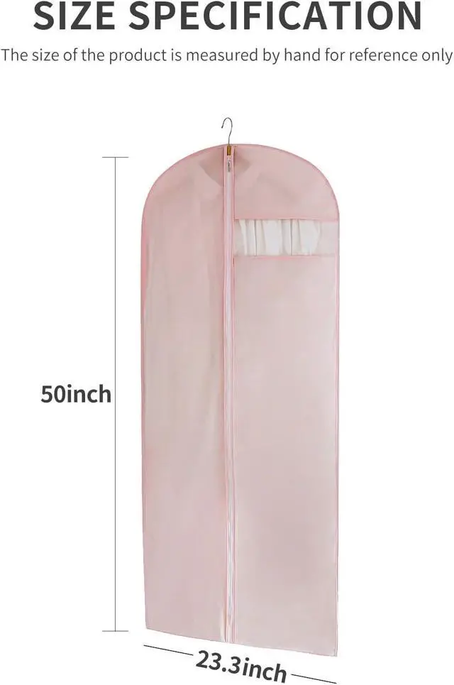 Alt view image 2 of 5 - Suit Bag for Storage and Travel, 50"Garment Bags for Hanging Clothes,2Pcs | Transparent window, Easy to identify