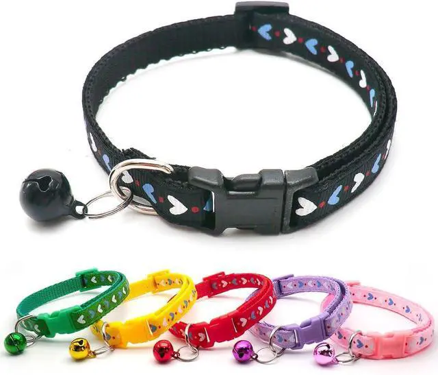 Alt view image 5 of 7 - Small Dog Collar with Bell, Nylon 2 Pack Male Cat Collars with Bell, Black | Adjustable Bells Collar for Walking Male Female XXS XS S Puppies Little Tiny Pets Animals