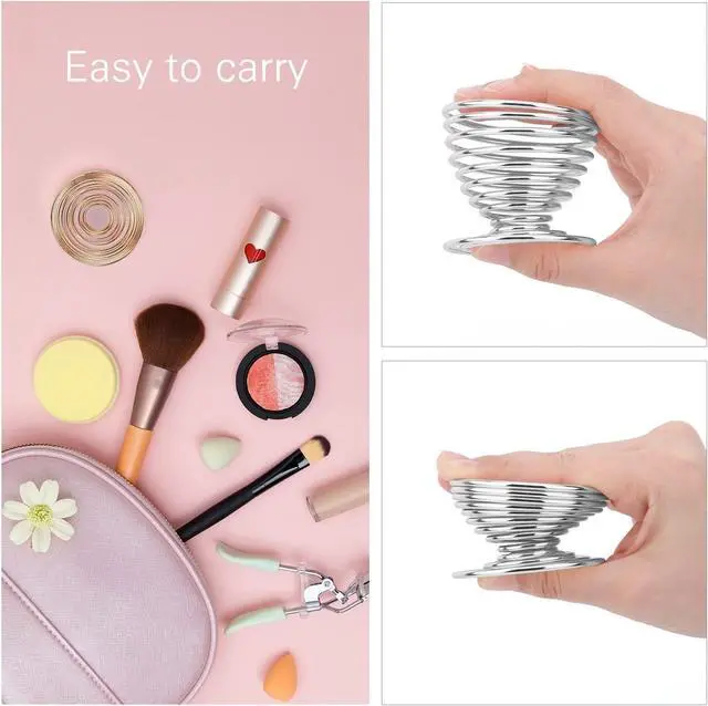 Alt view image 5 of 7 - Luxspire Beauty Blender Holder, 1 Pack, Silver | Makeup Sponge Holder, Beauty Sponge Holder, Beauty Tool Dryer Drying Rack Egg Powder Puff Display Stand