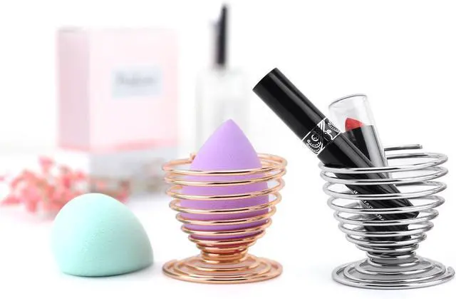 Alt view image 7 of 7 - Luxspire Beauty Blender Holder, 1 Pack, Silver | Makeup Sponge Holder, Beauty Sponge Holder, Beauty Tool Dryer Drying Rack Egg Powder Puff Display Stand