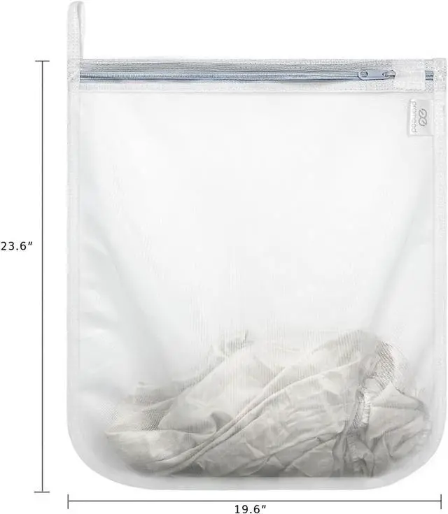 Alt view image 2 of 7 - PROMEED Reusable Mesh Laundry Bag for Delicates, Large Size Wash Bag for Mulberry Silk Pillowcase Fitted Sheet Flat Sheet,1Pc Washing Machine Wash Bags for Shirt,Blouse,Underwear,Baby Clothes(20"x24")