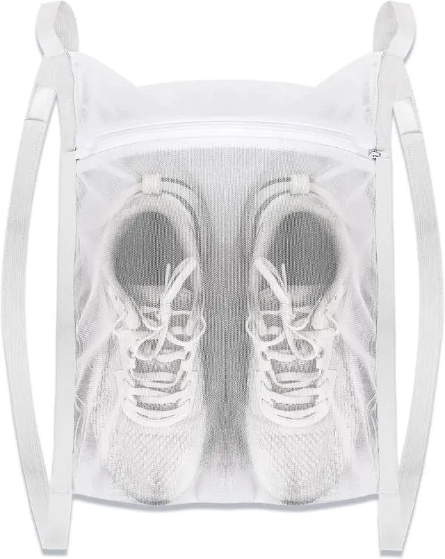 Main image of Laundry Bags,Sneaker Wash & Dry Net Bag for Dryer Sneaker Laundry Bags Large HoneyComber Mesh Bags with Zipper and Strap for Shoes Sneaker Washing Mesh Net for Most Dryers Door 15.7" Large