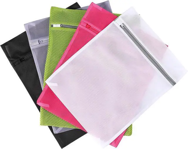 Alt view image 7 of 7 - 4 pack Mesh Laundry Bags,Mesh Wash Bags,Lingerie Bags for Washing Delicates,12 x 16 Inches lingerie bags for Laundry, Travel Storage Organize Bag for Cotton Clothes,Sheet, Shoes(GREEN)