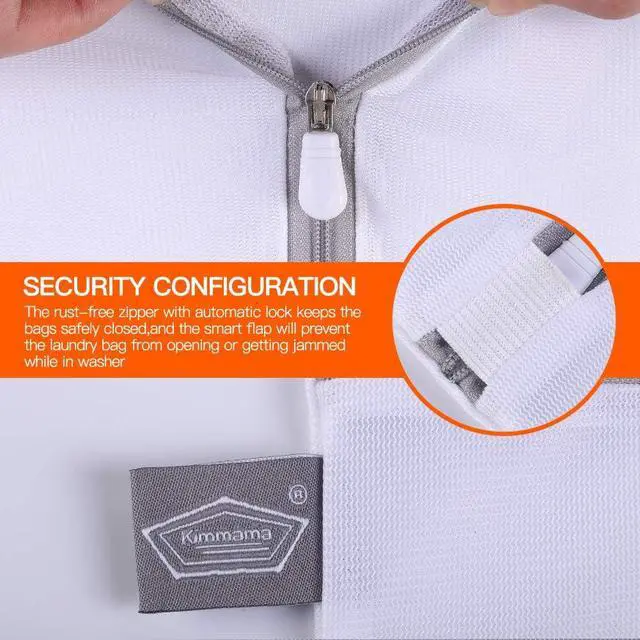 Alt view image 5 of 6 - Kimmama Laundry Bag Mesh Wash Bags, Washing Machine Wash Bag, 3L | Garment Bag for Washing Machine, For Clothes, Suit, Coat, Dress, Pants, Sheet, Tumble Dryer Safe