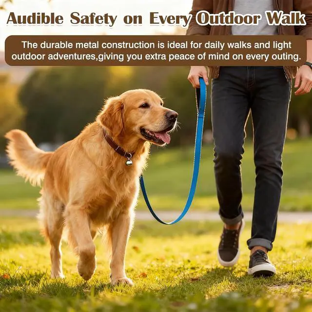 Alt view image 6 of 7 - 6-Pack Metal Pet Collar Bells Small Silver Charm Pendants for Dogs, Cats & Other Pets