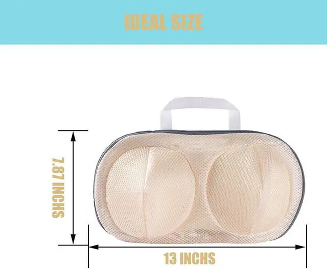 Alt view image 2 of 7 - 2Pcs Bra Mesh Laundry Bags for Delicates with Premium Zipper Bra Washing Bag for LaundryLingerie Bags for Washing Delicates underwear,integrated washing and care