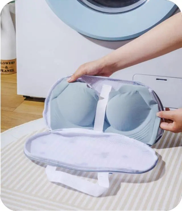 Alt view image 7 of 7 - 2Pcs Bra Mesh Laundry Bags for Delicates with Premium Zipper Bra Washing Bag for LaundryLingerie Bags for Washing Delicates underwear,integrated washing and care