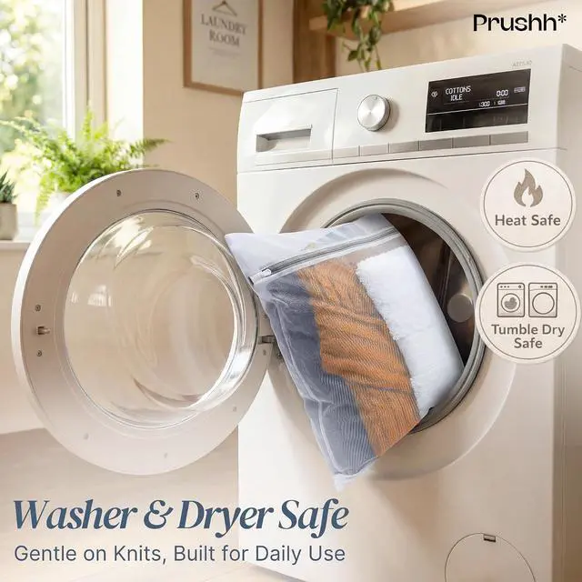 Alt view image 7 of 7 - 3Pc Spacious Durable Mesh Laundry Bags (16x20 Inches) Protects Delicates, Fine Mesh for Uniform Wash & Dry, Auto-Lock Zipper, Washer-Friendly, For Home, Dorm or Storage, Fits Socks to Sweaters