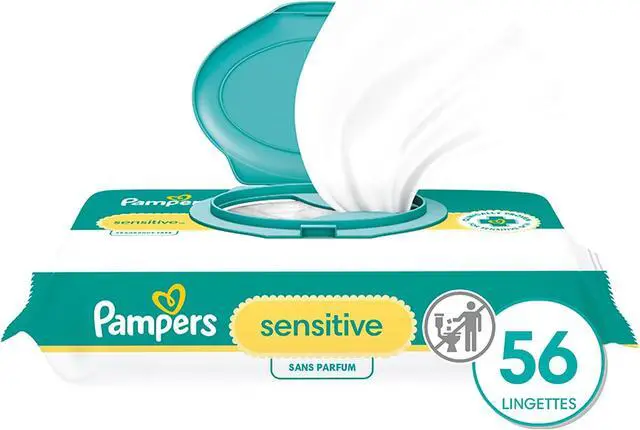 Alt view image 3 of 7 - Pampers Baby Wipes Sensitive Perfume Free 1X Pop-Top Pack 56 Count
