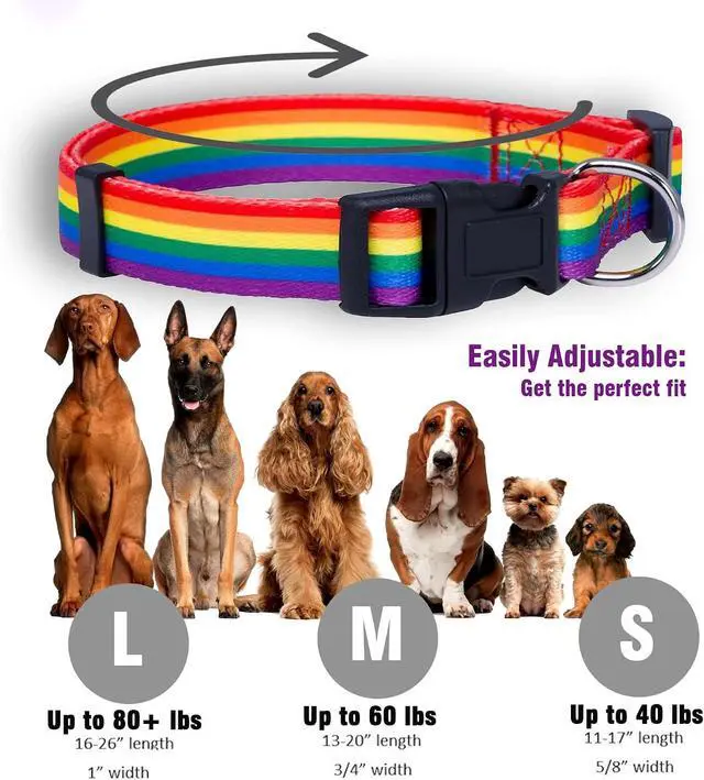 Alt view image 3 of 6 - Native Pup Rainbow Flag Dog Collar Gay Pride Stuff for Parade, LGBTQ Flags Equality Pet Apparel Decor Gift and LGBT Ally Accessories (Small)