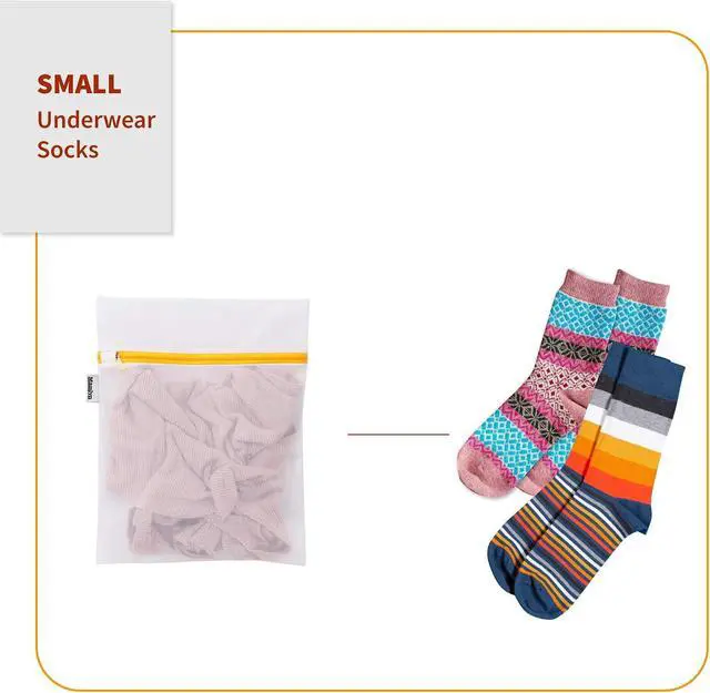 Alt view image 6 of 7 - Mamlyn Mesh Laundry Bag for Delicates, Wash Bag for Underwear and Lingerie, Makeup Organizer Bag (2 Small)