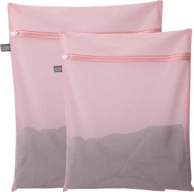 Main image of Lingerie Bag for Washing Delicates, Pink Laundry Bag for Delicates, 1L+1M | Mesh Washing Bags for Wash Intimates, Underwear, Bra, Delicates, Tumble Dryer Safe, Privacy, For Women, Lady, Gril