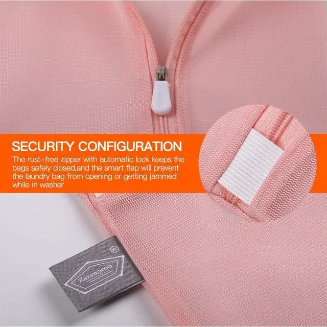Alt view image 5 of 6 - Lingerie Bag for Washing Delicates, Pink Laundry Bag for Delicates, 1L+1M | Mesh Washing Bags for Wash Intimates, Underwear, Bra, Delicates, Tumble Dryer Safe, Privacy, For Women, Lady, Gril